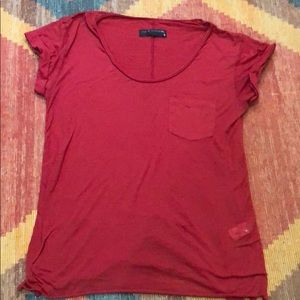 Rag & Bone Red Pocket Tee
